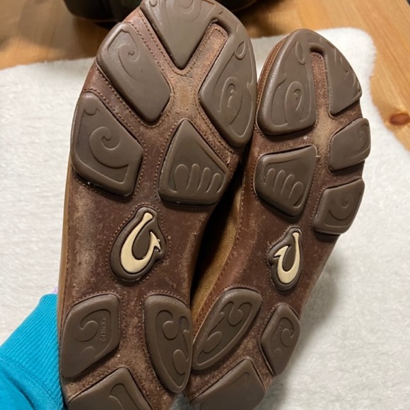 Olukai Mens US Sz 10M Moloa Brown Leather Slip On Loafer Shoes - Picture 7 of 11